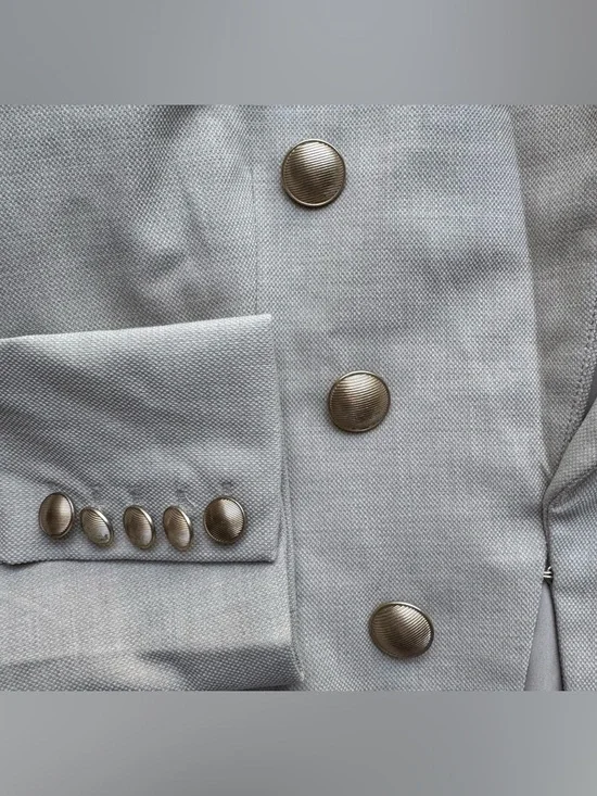 House of Harlow 1960 Double Breast Gold Button Blazer Size Small - Picture 8 of 9